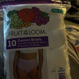 Fruit of the Loom Woman's Briefs NWT 10 Pack Size 9 All White New in Package